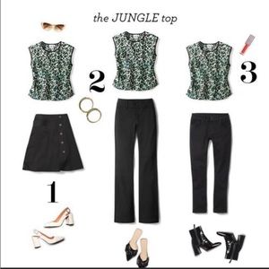 CABI “bamboo forest” jungle top